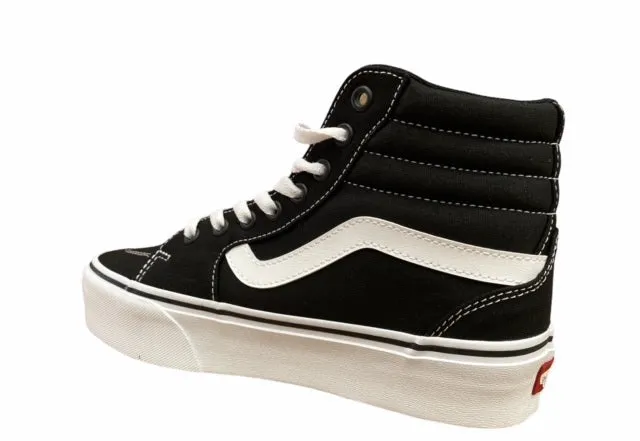 Vans scarpa sneakers da donna con zeppa Ward VN0A3TLC1871 nero-bianco