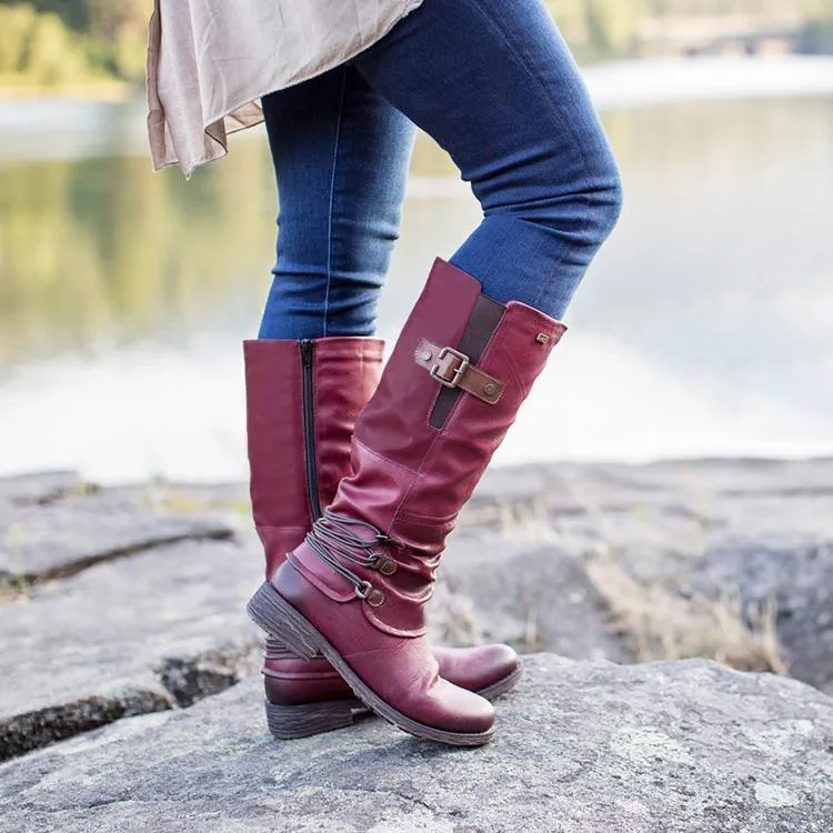 Vegan Leather Cowboy Boots with Heel for Women | Perfect for Casual Days