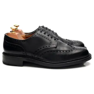 'Warwick' Black Leather Derby Brogues UK 9.5 F