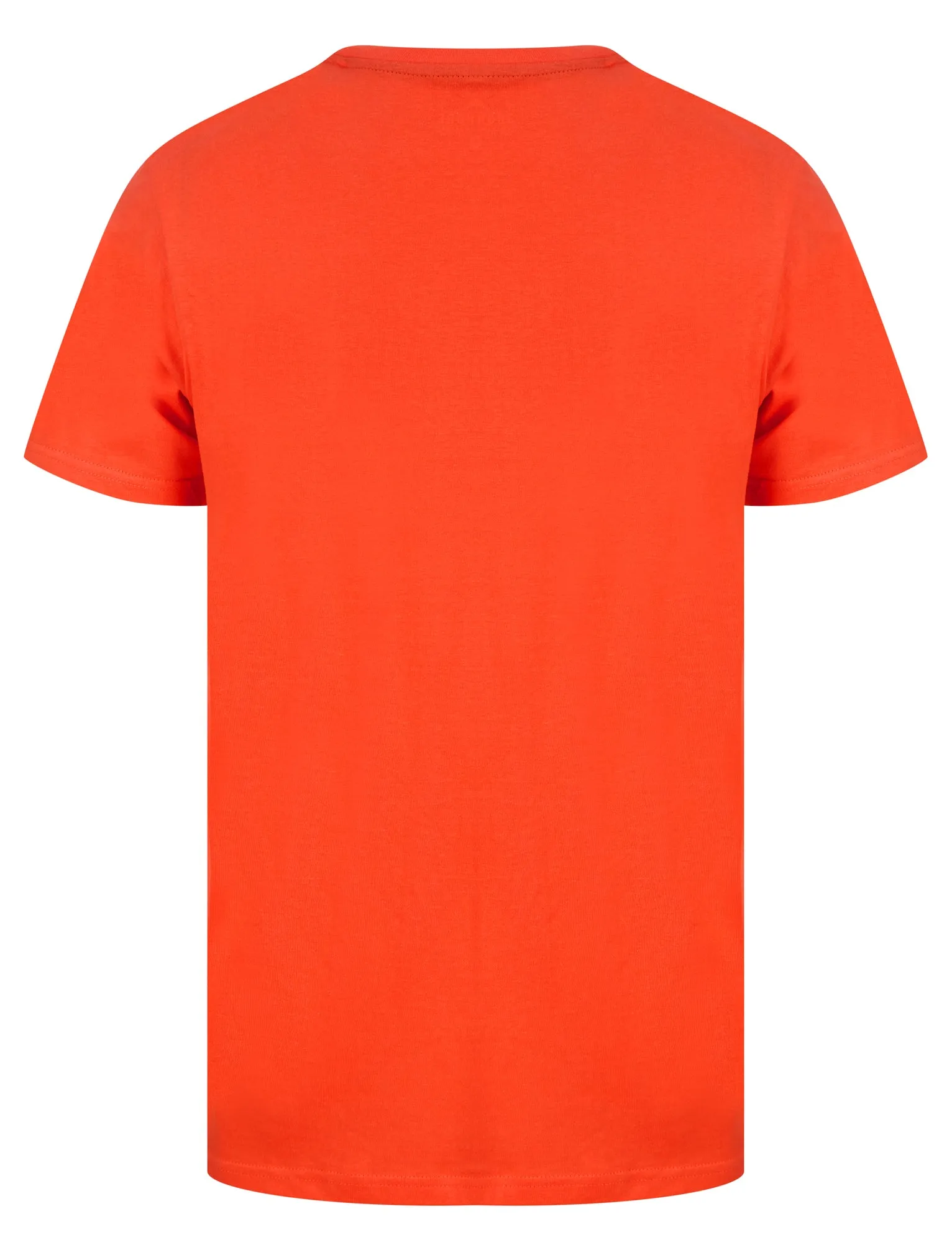 Wave Breakers Motif Cotton Jersey T-Shirt in Hot Coral - South Shore