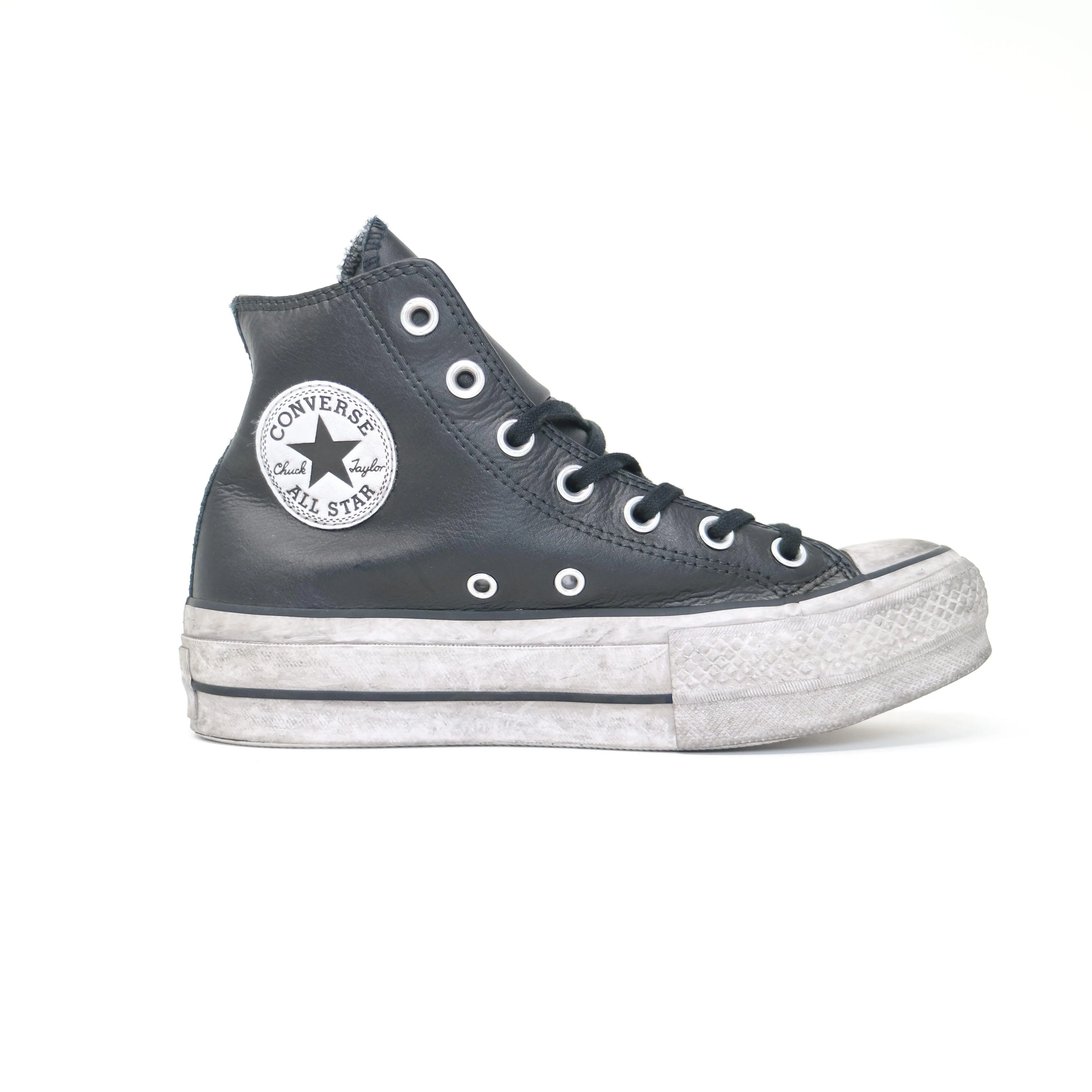 Women's Converse Chuck Taylor All Star Leather Platform Hi  - Black